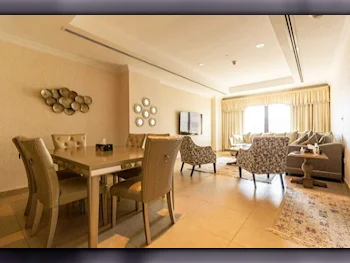 1 غرف نوم  شقة فندق  للايجار  في الدوحة -  اللؤلؤة  مفروشة بالكامل