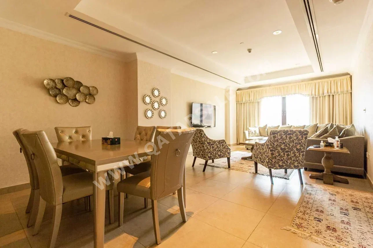 1 غرف نوم  شقة فندق  للايجار  في الدوحة -  اللؤلؤة  مفروشة بالكامل