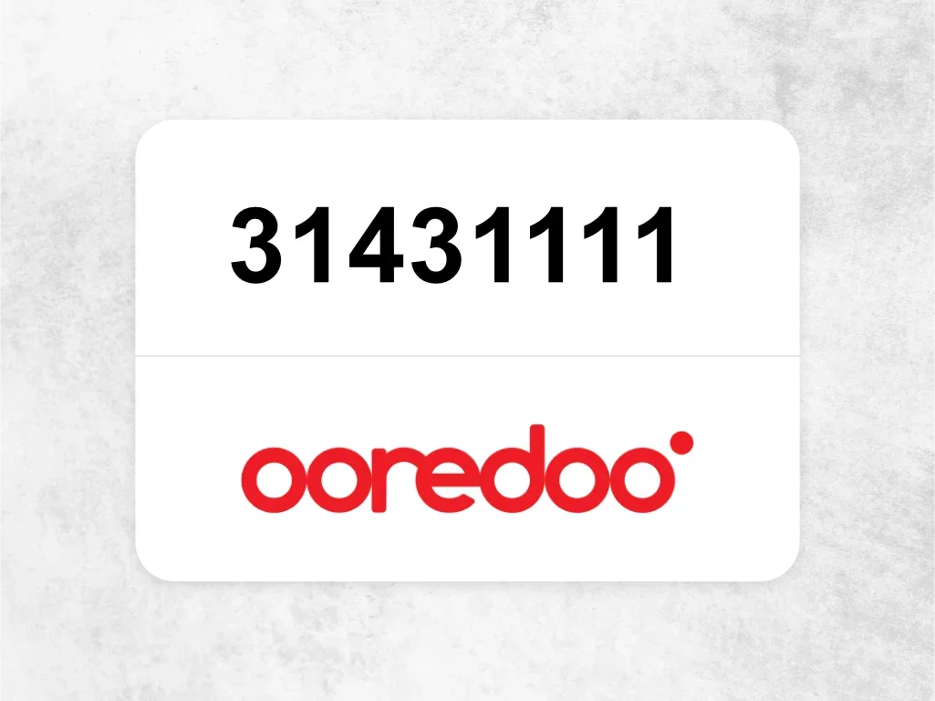 Ooredoo Mobile Phone  31431111