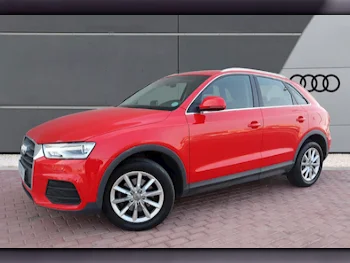 Audi  Q3  2018  Automatic  61,000 Km  4 Cylinder  Front Wheel Drive (FWD)  SUV  Red