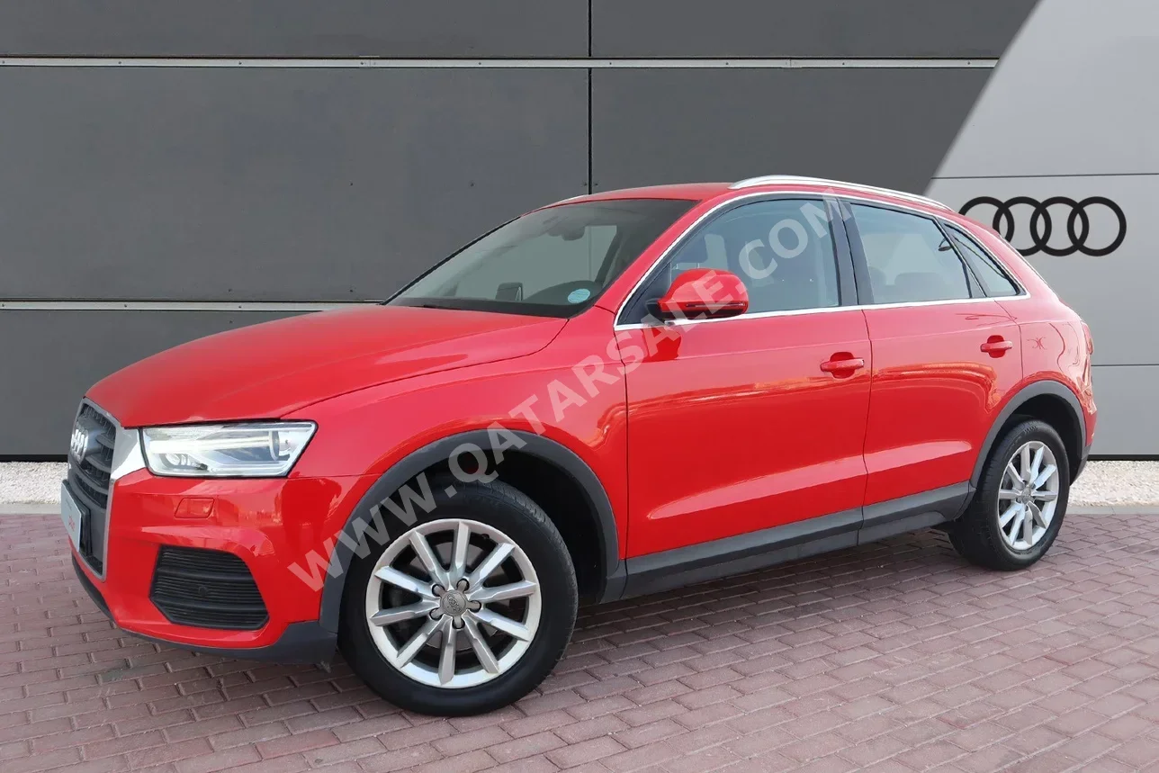 Audi  Q3  2018  Automatic  61,000 Km  4 Cylinder  Front Wheel Drive (FWD)  SUV  Red