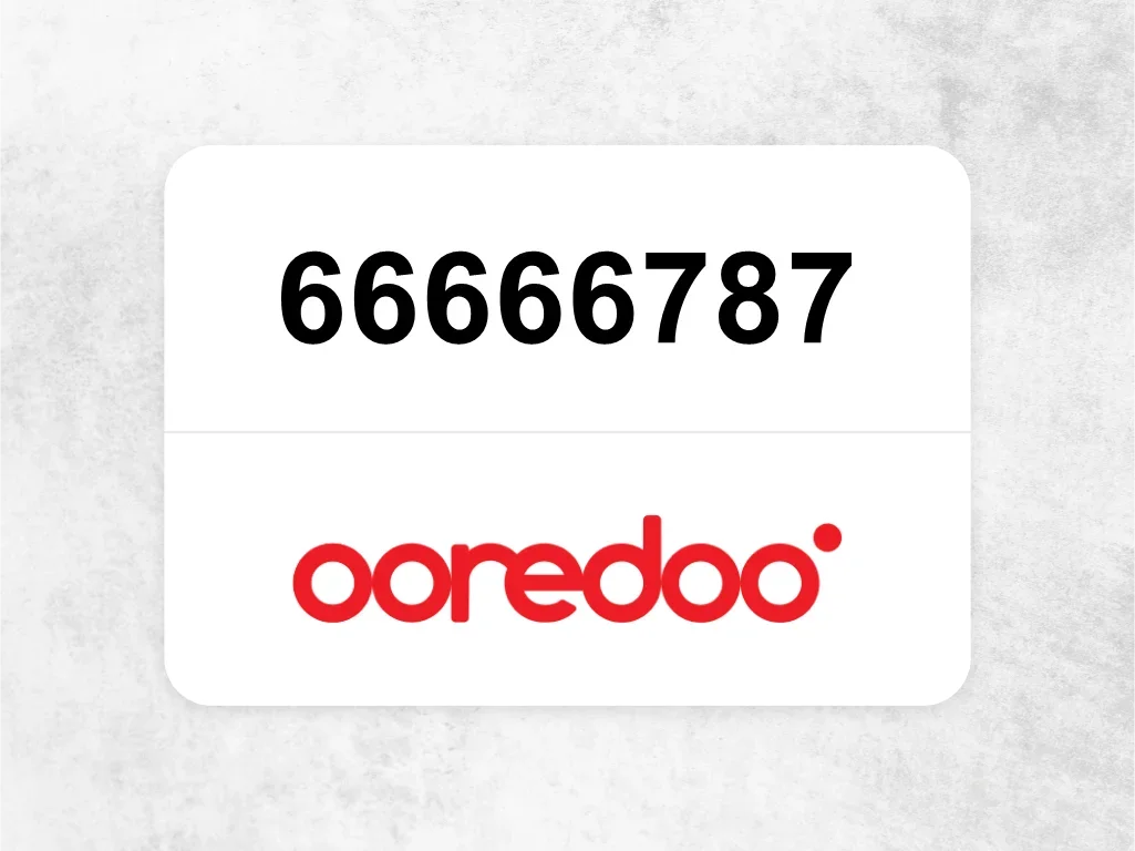 Ooredoo Mobile Phone  66666787
