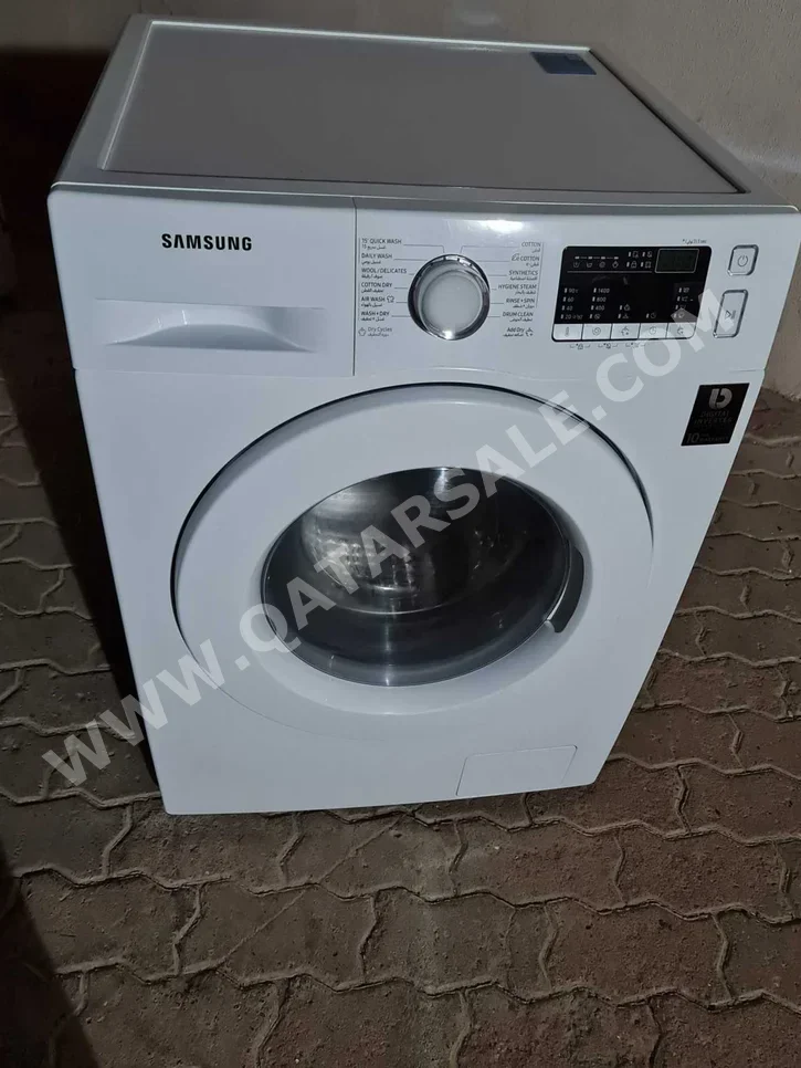 Washers & Dryers Sets Samsung /  8 Kg  White  33 CM  23 CM  Steam Washer  Steam Dryer  Stackable  With Delivery  With Installation  Front Load Washer  Electric
