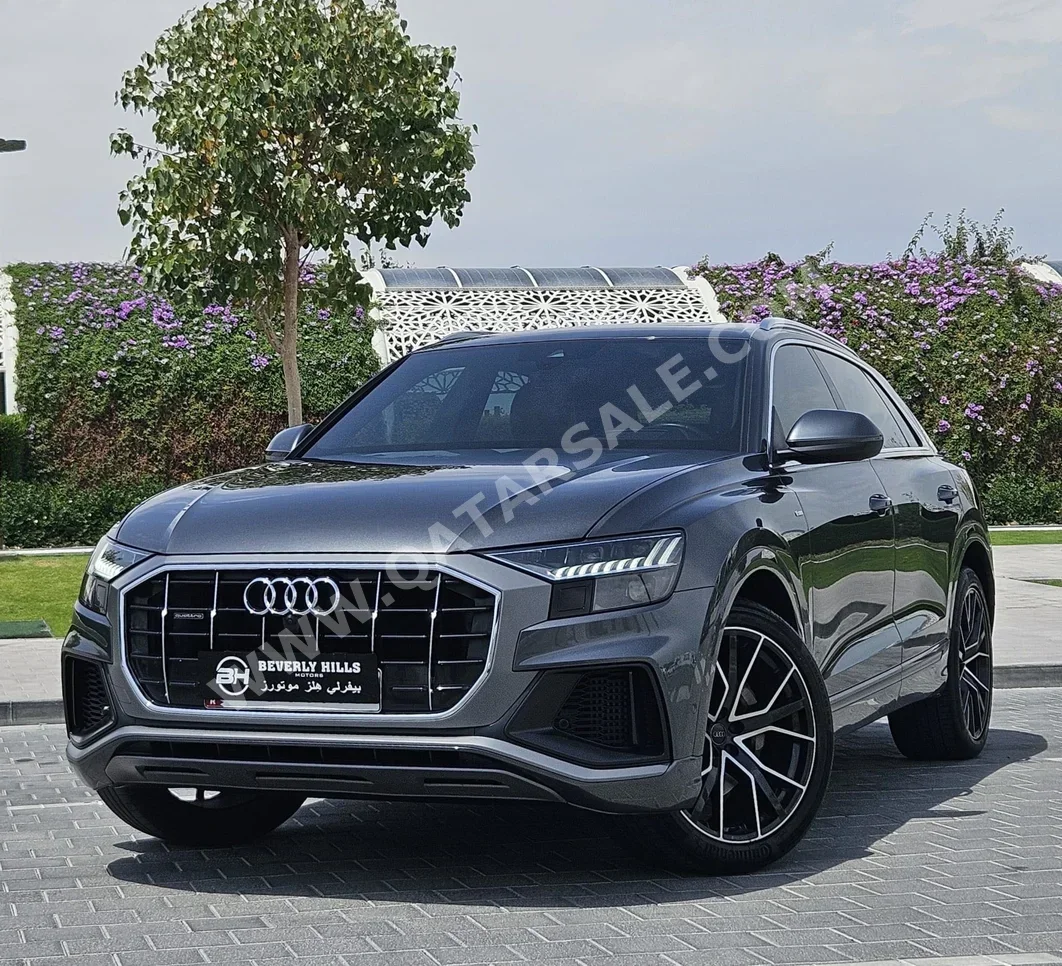 Audi  Q8  S-Line  2019  Automatic  75,500 Km  6 Cylinder  All Wheel Drive (AWD)  SUV  Gray  With Warranty