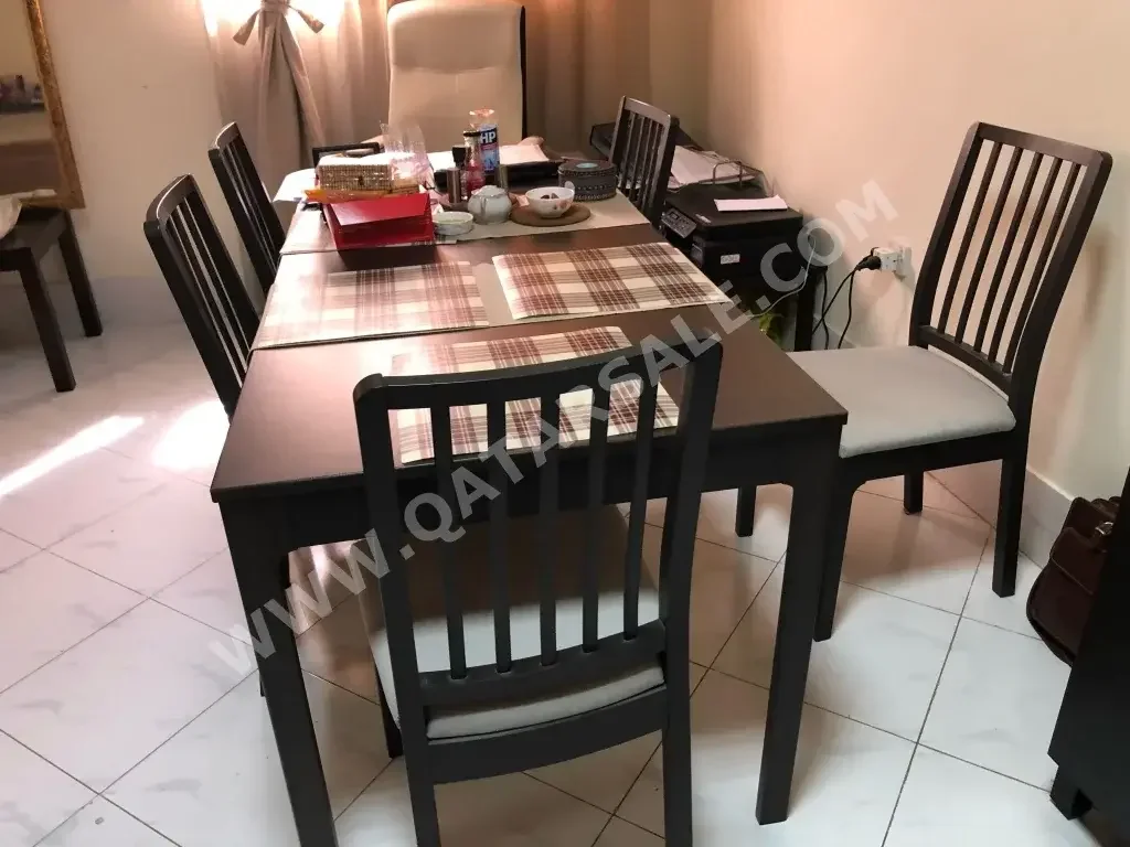 Dining Table with Chairs  - IKEA  - Brown  - 6 Seats