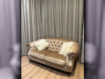 Sofas, Couches & Chairs 2-Seat Sofa  Velvet  Beige