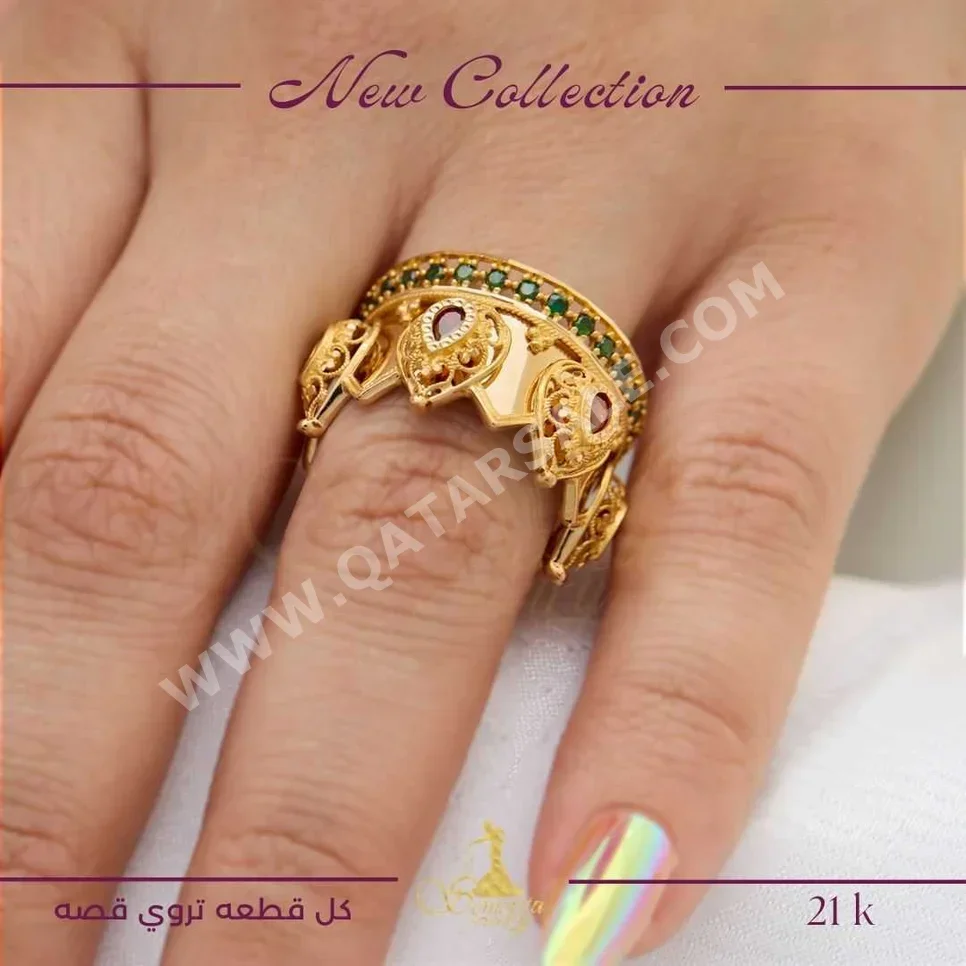 Gold Ring  Turkey  Woman  By Weight  7.1 Gram  Yellow Gold  21k