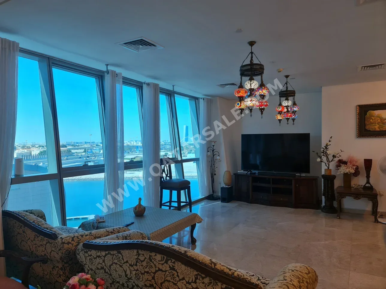 3 Bedrooms  Apartment  For Sale  in Doha -  West Bay Lagoon  Semi Furnished