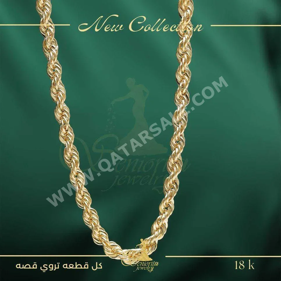 Gold Necklace  Italy  Woman  By Weight  7.51 Gram  Yellow Gold  18k