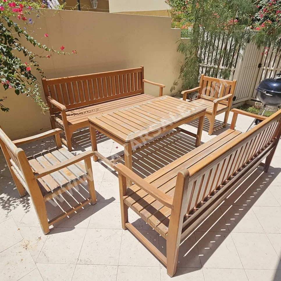 Patio Furniture Wood  Patio Set Number Of Seats 9
