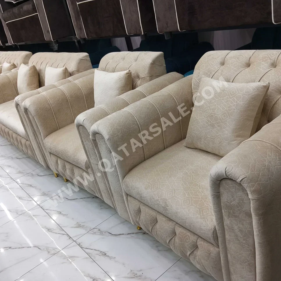 Sofas, Couches & Chairs Sofa Set  Fabric  Beige