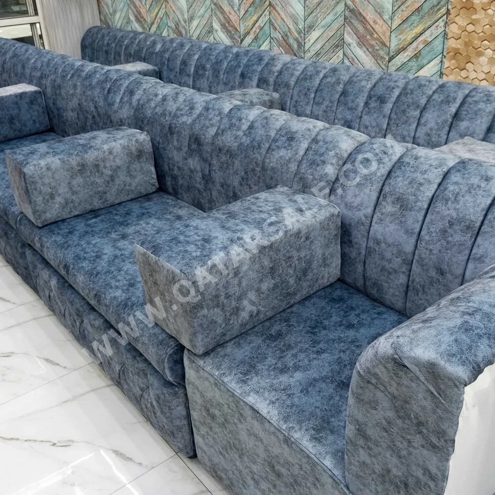 Sofas, Couches & Chairs Sofa Set  Fabric  Blue