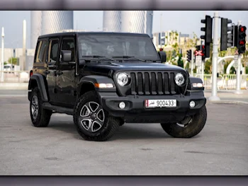 Jeep  Wrangler  Sahara  2023  Automatic  10,000 Km  6 Cylinder  Four Wheel Drive (4WD)  SUV  Black  With Warranty