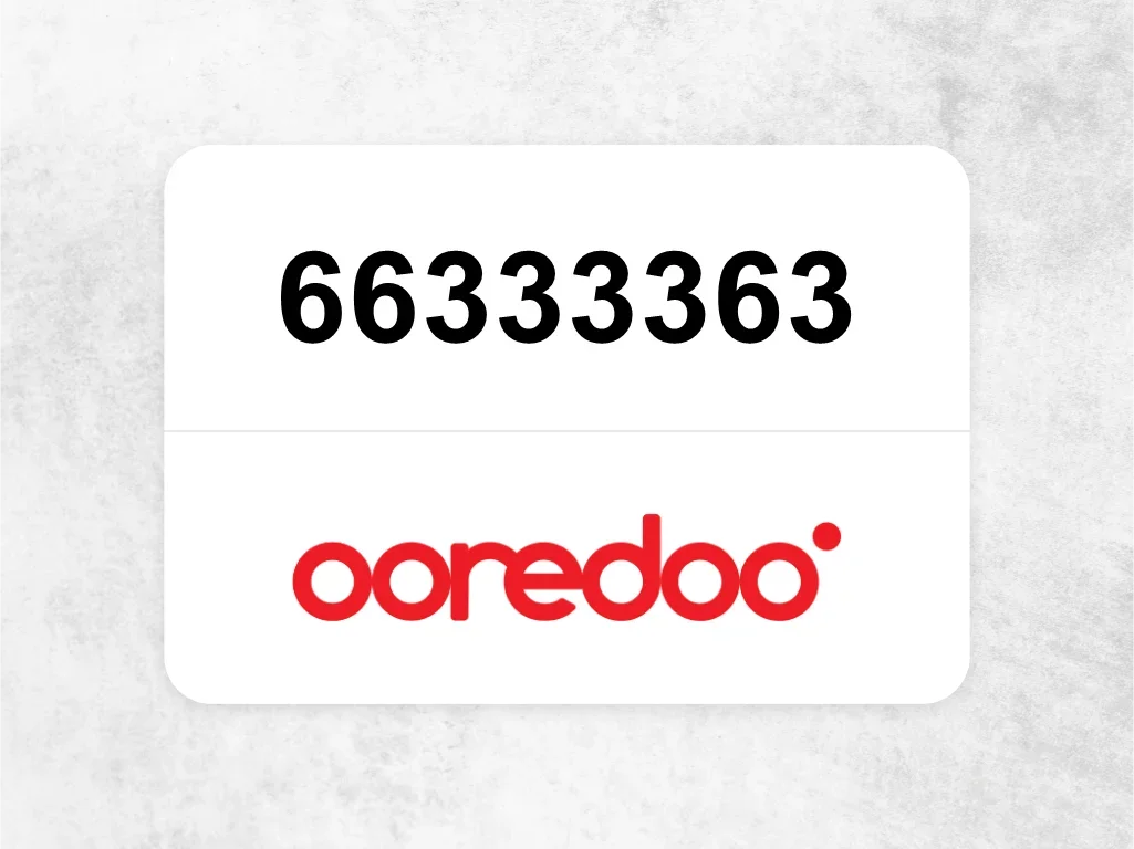 Ooredoo Mobile Phone  66333363