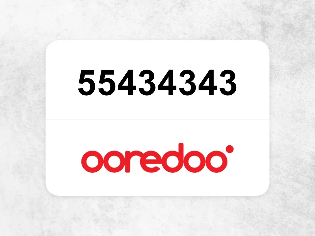 Ooredoo Mobile Phone  55434343