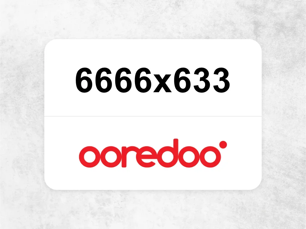 Ooredoo Mobile Phone  6666x633