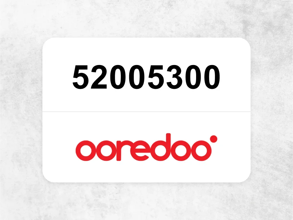 Ooredoo Mobile Phone  52005300