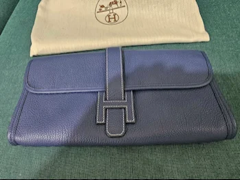Tote Bag  - Hermes  - Blue  - Genuine Leather  - For Women