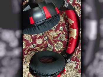 Headset And Speakers Black / Red  With Microphone
