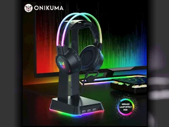 Headset And Speakers Black  With Microphone