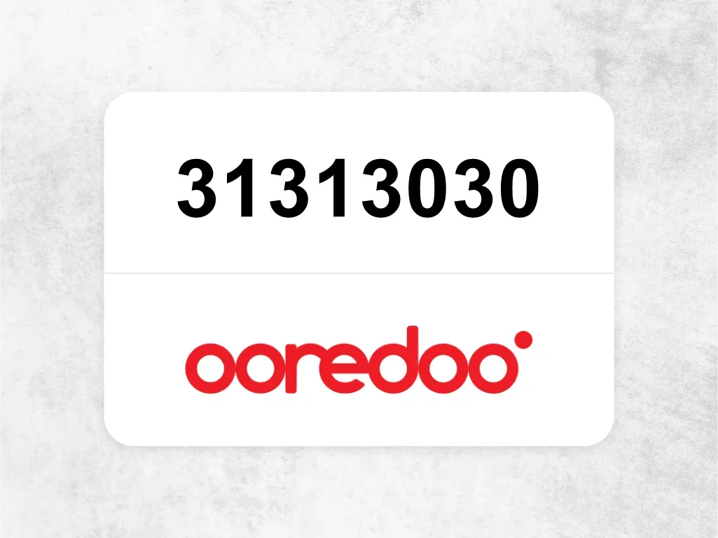 Ooredoo Mobile Phone  31313030