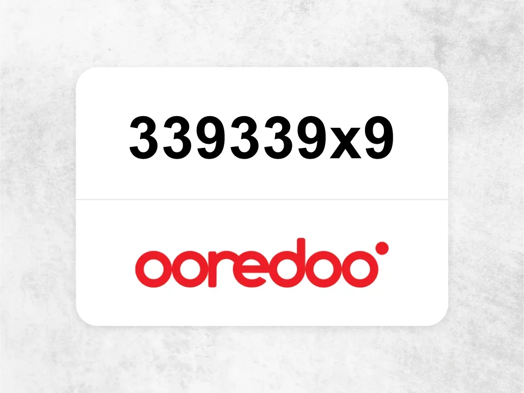 Ooredoo Mobile Phone  339339x9