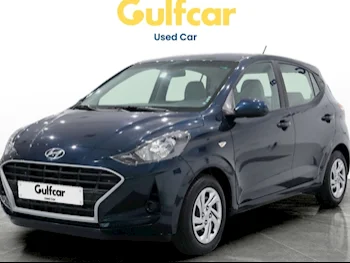 Hyundai  I  10  2023  Automatic  19,571 Km  3 Cylinder  Front Wheel Drive (FWD)  Hatchback  Blue  With Warranty