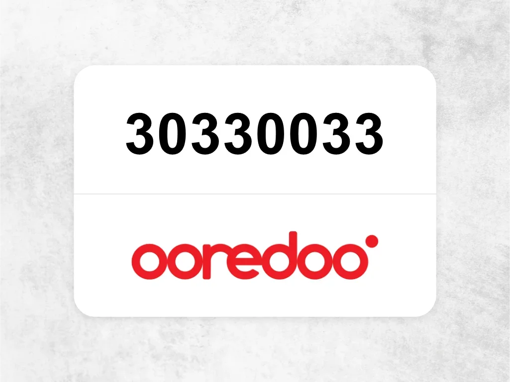 Ooredoo Mobile Phone  30330033