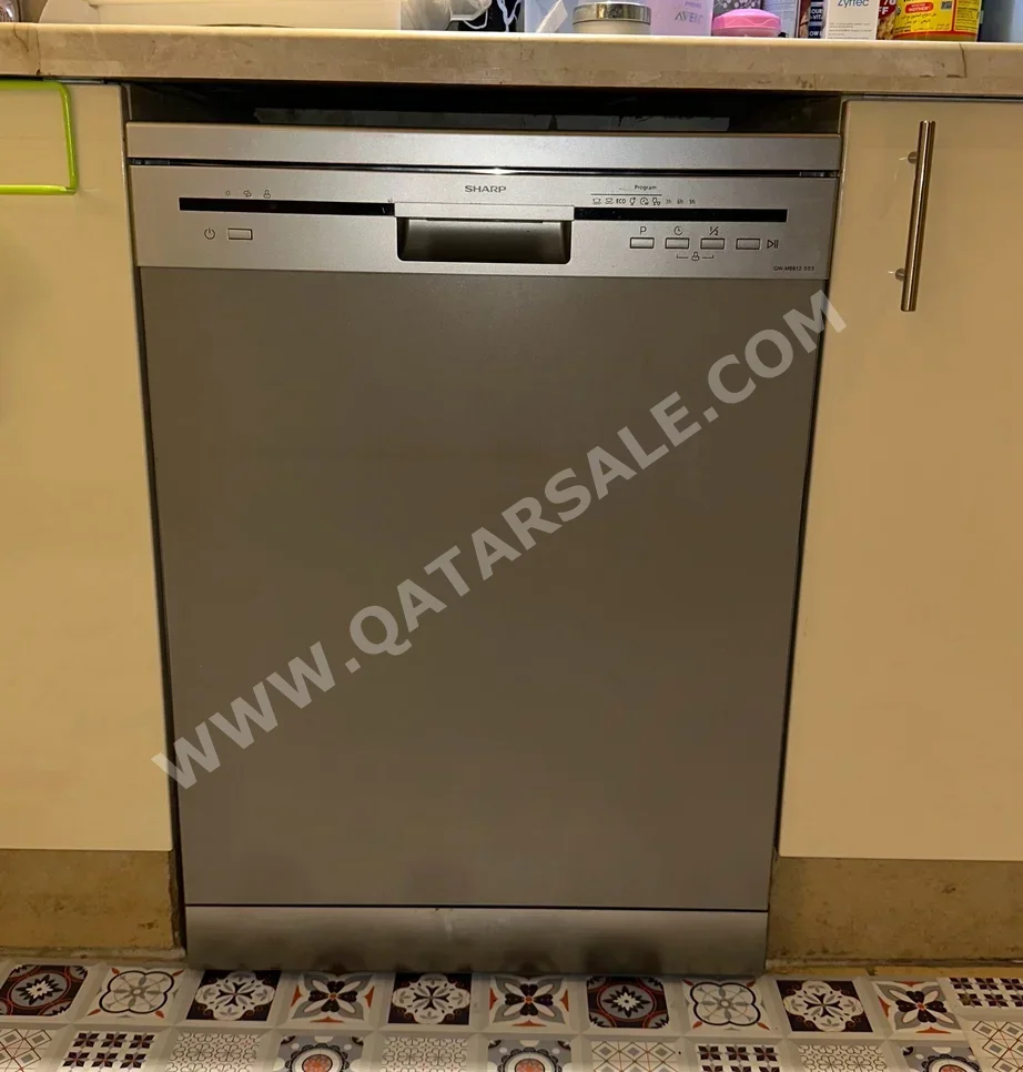 Dishwashers Conventional Free-Standing  SHARP  Silver