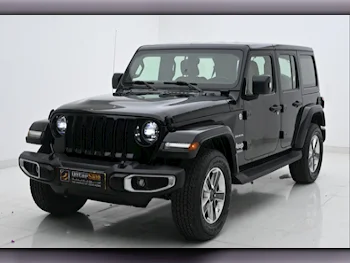 Jeep  Wrangler  Sahara  2021  Automatic  55,000 Km  6 Cylinder  Four Wheel Drive (4WD)  SUV  Black
