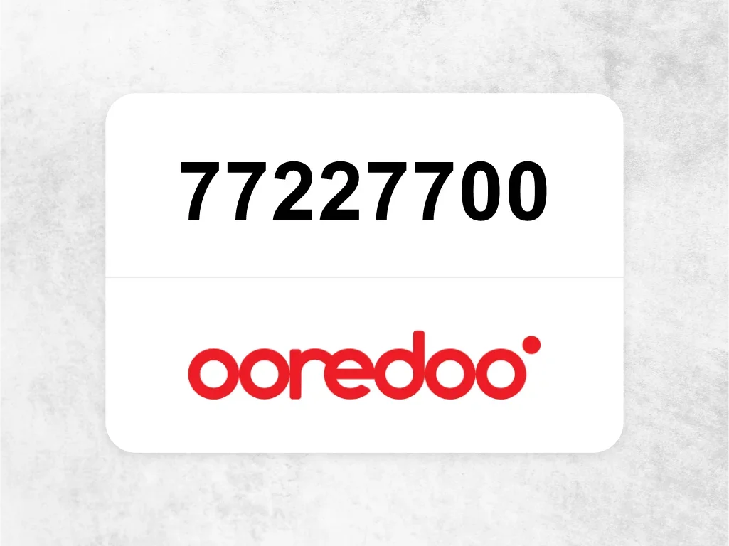 Ooredoo Mobile Phone  77227700