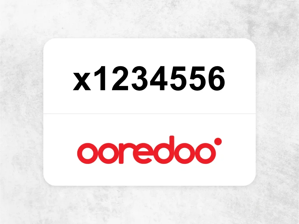 Ooredoo Mobile Phone  x1234556