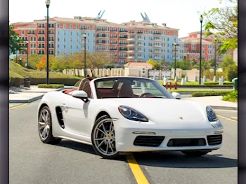 Porsche  Boxster  2018  Automatic  58,000 Km  4 Cylinder  Rear Wheel Drive (RWD)  Coupe / Sport  White  With Warranty