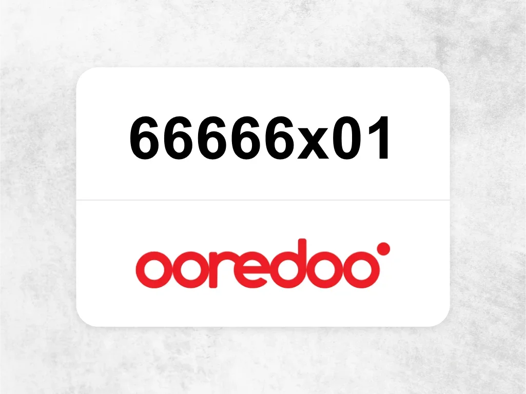 66666x01  Ooredoo Mobile Phone