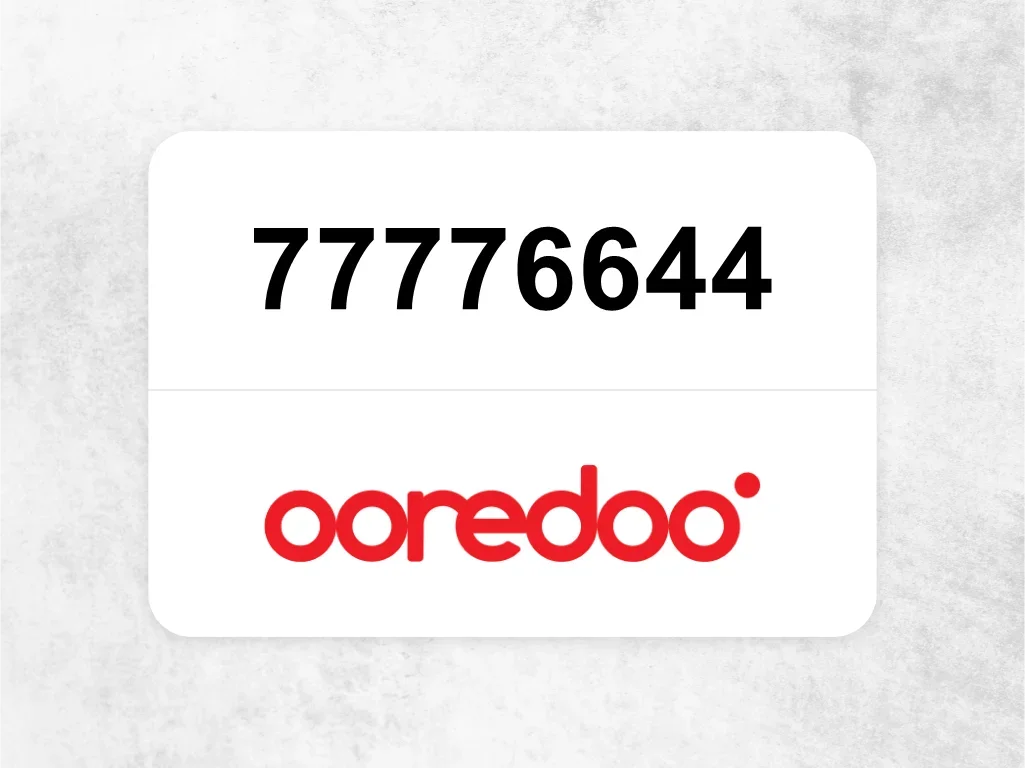 Ooredoo Mobile Phone  77776644
