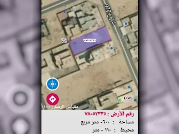 Lands For Sale in Al Shamal  - Abo Dhalouf  -Area Size 600 Square Meter