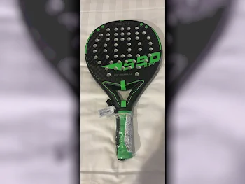 Tennis/Paddle Rackets Green - Black  For Adults  For Advanced