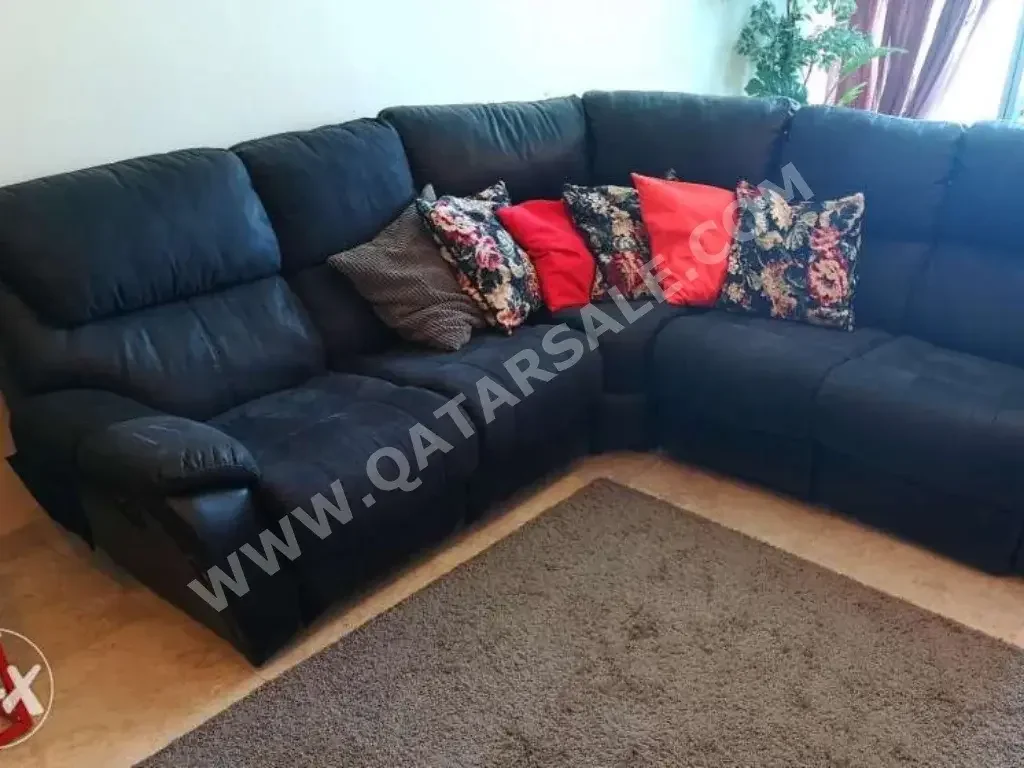 Sofas, Couches & Chairs Corner Sofas  - Genuine Leather  - Black