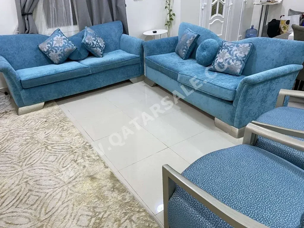 Sofas, Couches & Chairs Sofa Set  - Fabric  - Blue