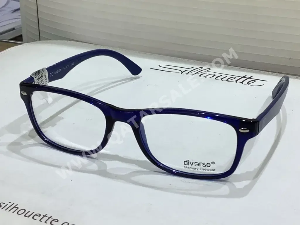 Diverso  Prescription Glasses  Blue  Square  Turkey  Warranty  for Unisex