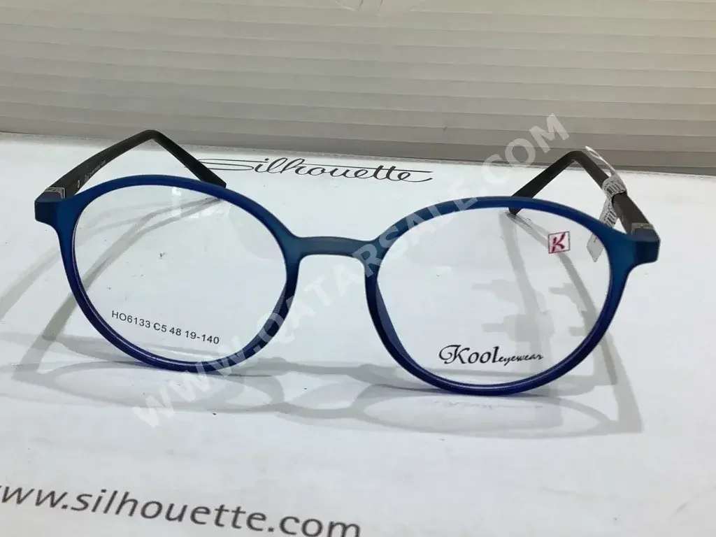 Kool  Prescription Glasses  Blue  Round  Italy  Warranty  for Unisex