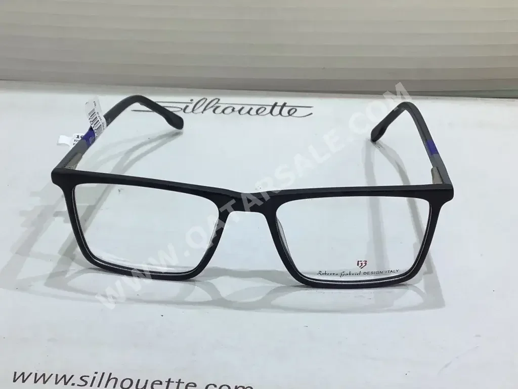 Roberto Gabriel  Prescription Glasses  Black  Rectangular  Italy  Warranty  for Unisex
