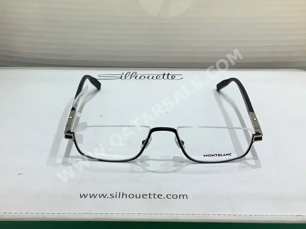 Montblanc  Prescription Glasses  Black  Rectangular  Italy  Warranty  for Unisex