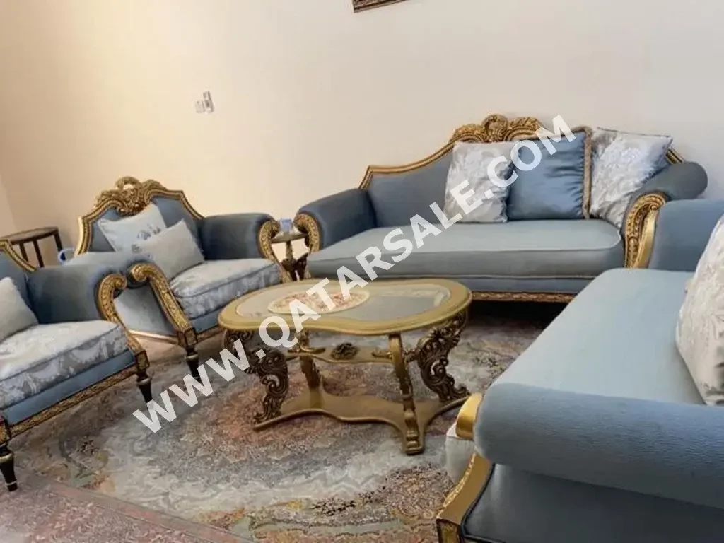 Sofas, Couches & Chairs Home Center  Sofa Set  - Fabric  - Blue