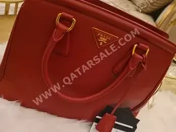 Bags Purses  Prada /  Women's  Genuine Leather  Red  2013  Qatar  Pockets On The Interior Sides  Warranty