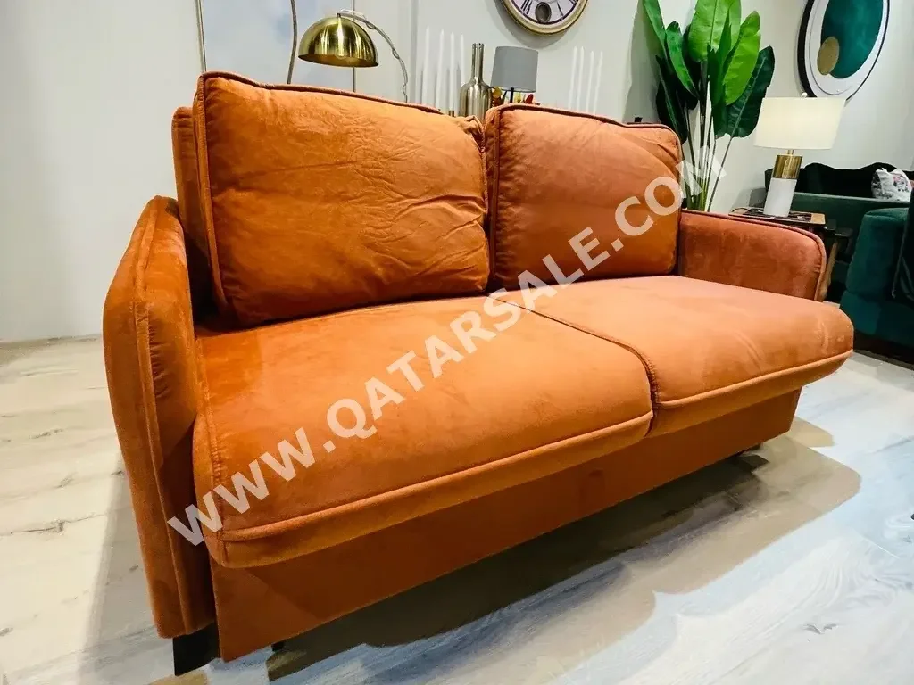 Sofas, Couches & Chairs 2-Seat Sofa  - Fabric  - Orange  - Sofa Bed