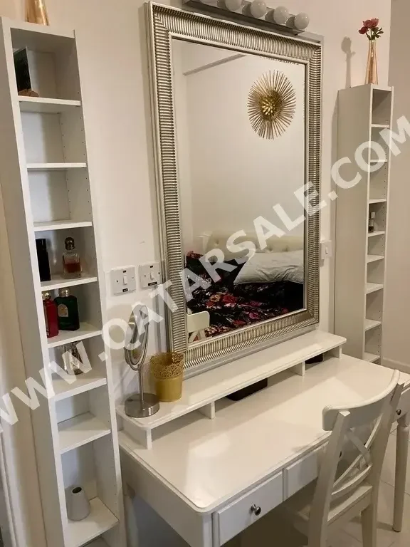 Wardrobes & Dressers - IKEA  - Dressing Table, Mirror, Chair & 2 Shelving Units  - White