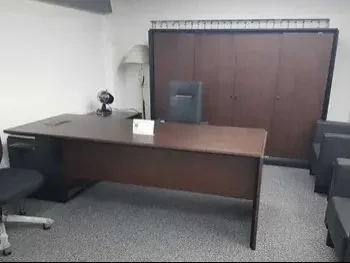 Desks & Computer Desks - Manager Desk  - Brown  - With Chest of 3 Drawers