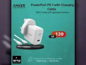 Wired Chargers & Wireless Chargers Charger Only  Apple/Android  Anker  White