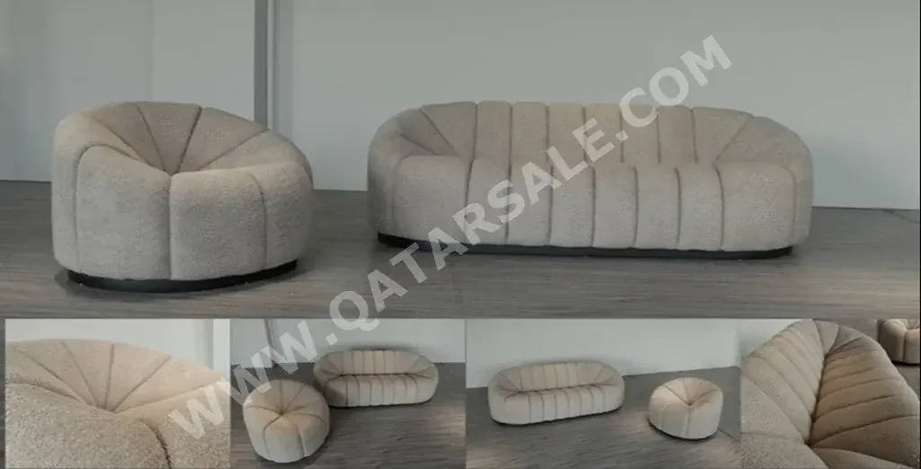 Sofas, Couches & Chairs 3-Seat Sofa & One Armchair  - Beige
